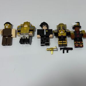 Roblox 3” Deluxe Action Figures Set of 4 with Gold, Black, and Brown Accents